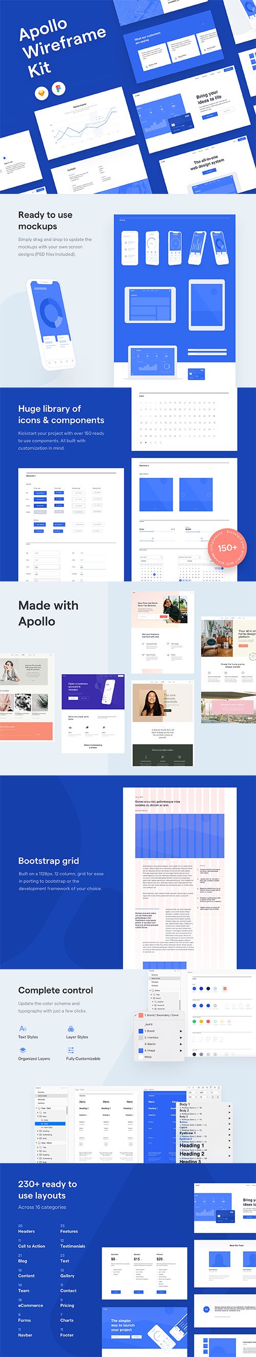 Apollo Wireframe UI Kit