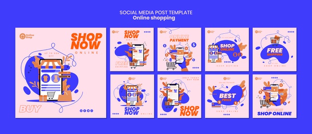 Online shopping social media psd post