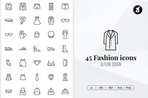 45 Fashion elements in minimal design