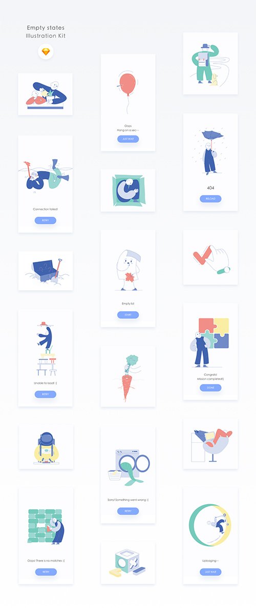 Empty States Illustrations Kit