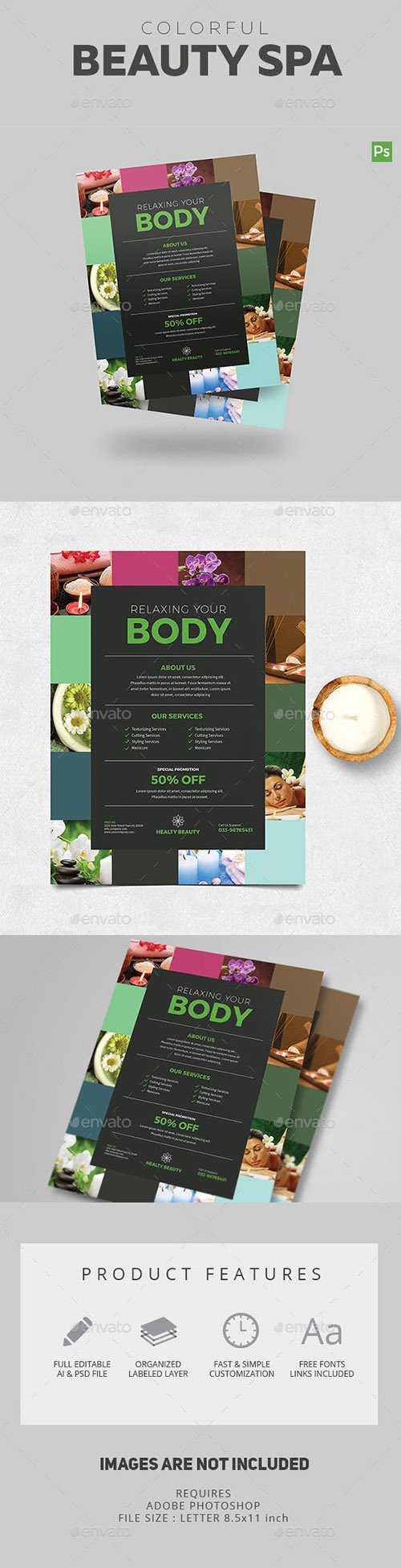 Colorful Spa Flyer 18715128