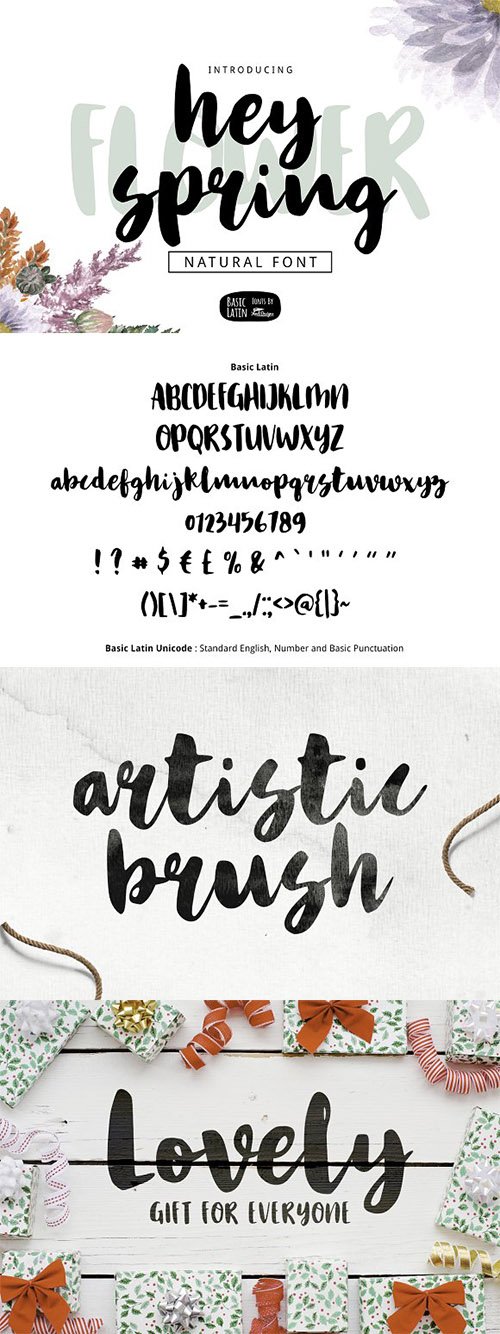 Hey Spring Brush Font 3370976