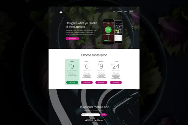 Mobile App Landing Page PSD Template