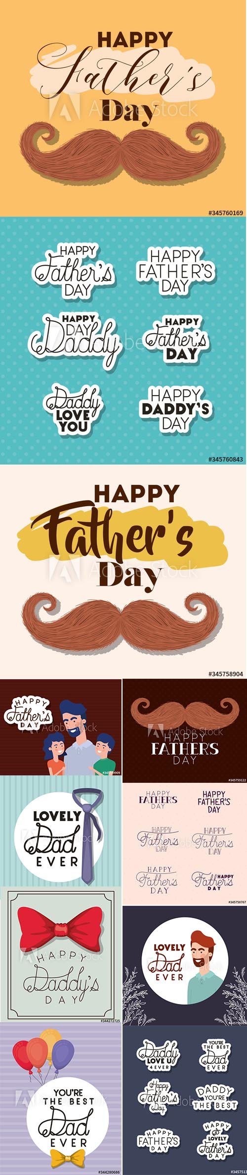 Happy Father Day Illustrations Set Vol 2