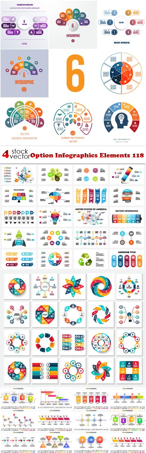 Vectors - Option Infographics Elements 118