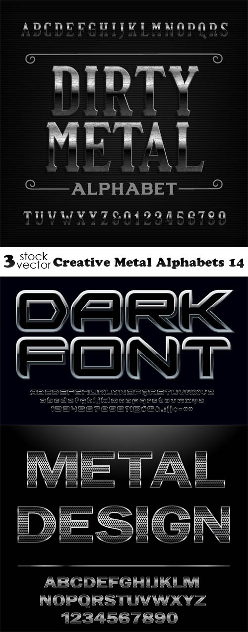 Vectors - Creative Metal Alphabets 14