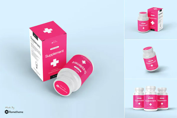 Supplement Bottle Mockup vol.1