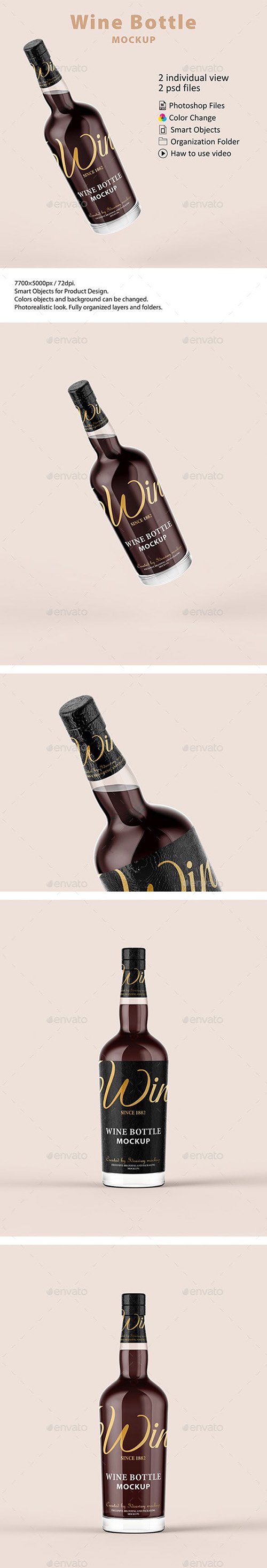 GR - Wine Bottle Mockup 23080222
