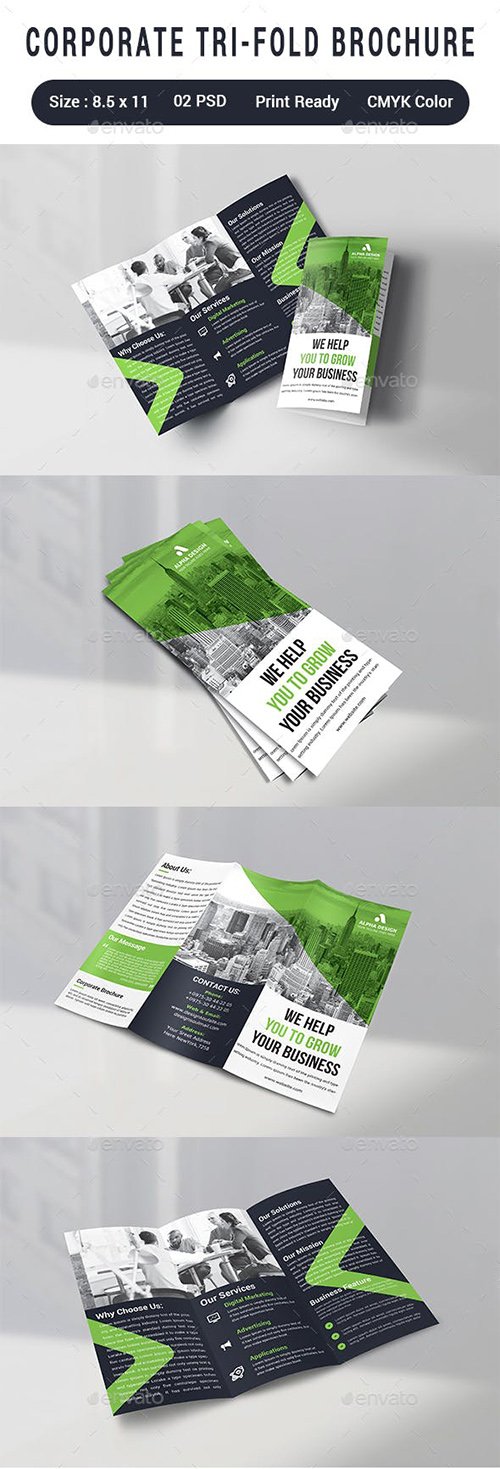 GraphicRiver - Corporate Tri-fold Brochure 23109863