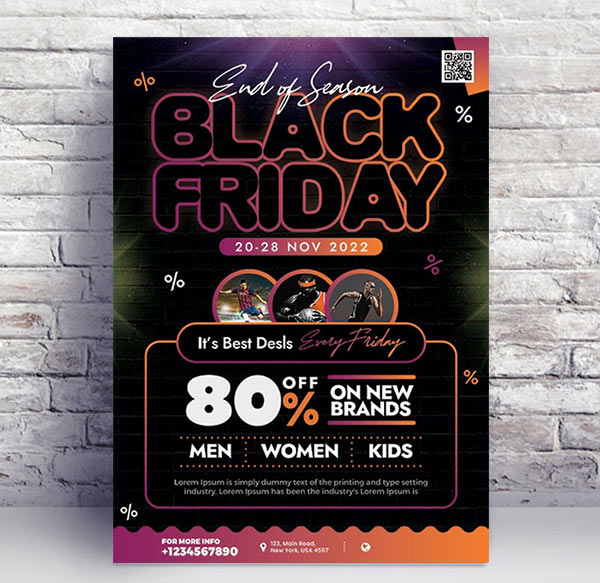 Premium Black Friday Sale - Premium flyer psd template
