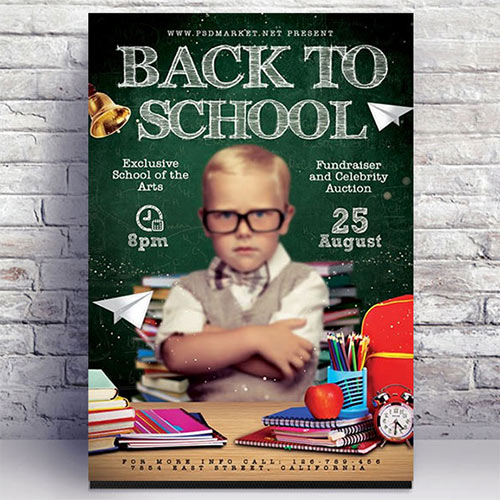 Back to school kids - Flyer template