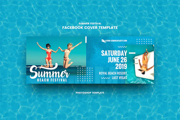 Summer Festival Facebook Cover PSD Template