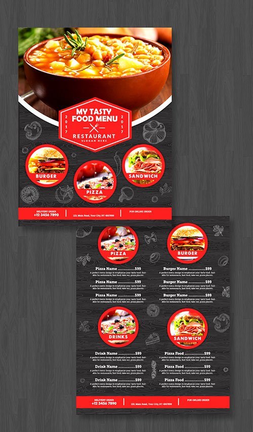 Restaurant Food Menu - Premium flyer psd template