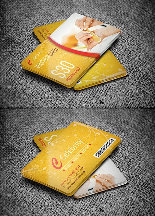 Health and Beauty Voucher Card Layout 1