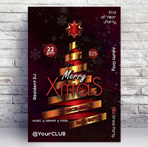 Merry Xmas - Premium flyer psd template