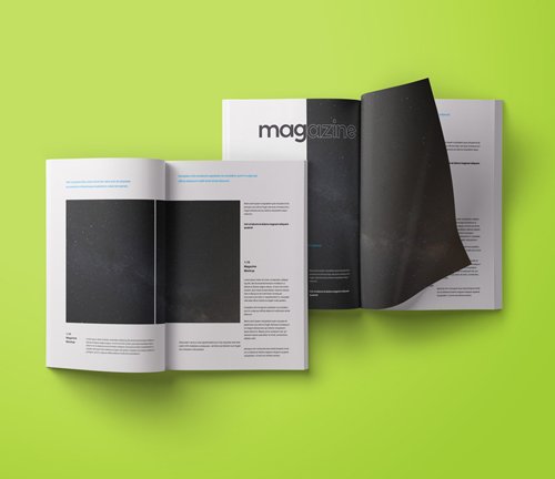 Folded Magazine Mockup Vol2