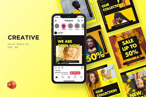 Creative Social Media Kit Vol. 08 - PowerPoint and Google Slides