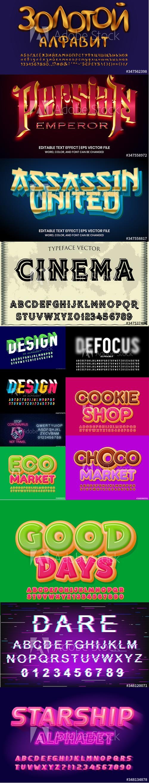 Vector Font Set Vol 9