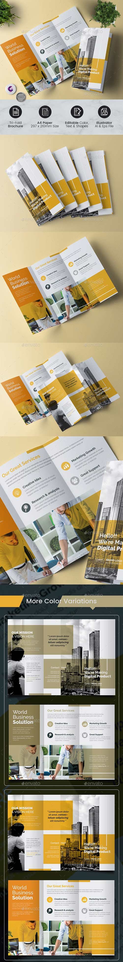 GraphicRiver - Minimal Trifold Brochure 23101005