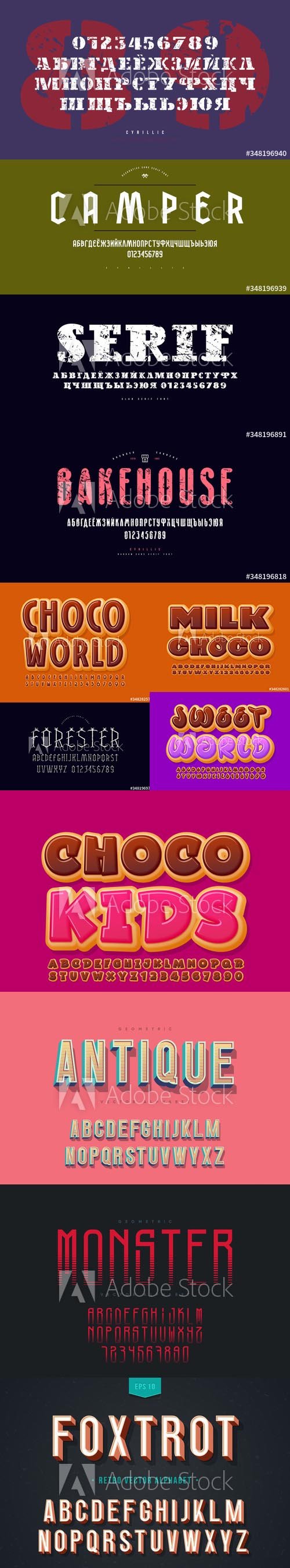 Vector Font Set Vol 8