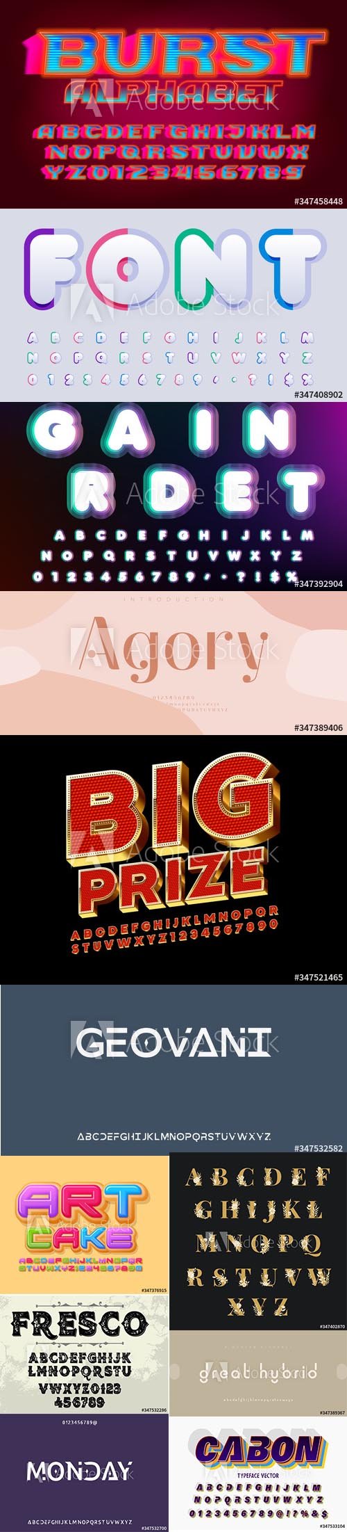 Vector Font Set Vol 11