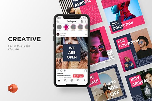 Creative Social Media Kit Vol. 06 - PowerPoint and Google Slides