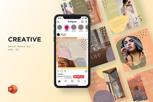 Creative Social Media Kit Vol. 05 - PowerPoint and Google Slides