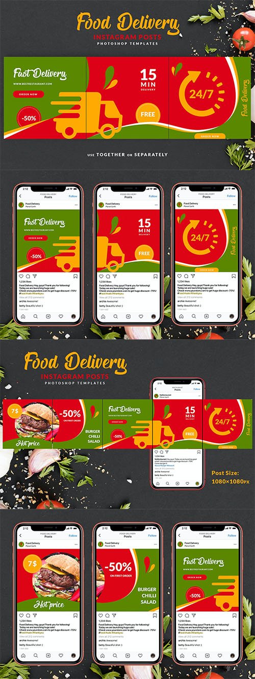 Food Delivery Instagram Carousel