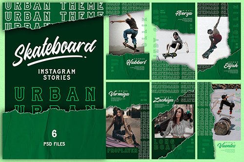 Urban Theme - Skateboard Instagram Stories