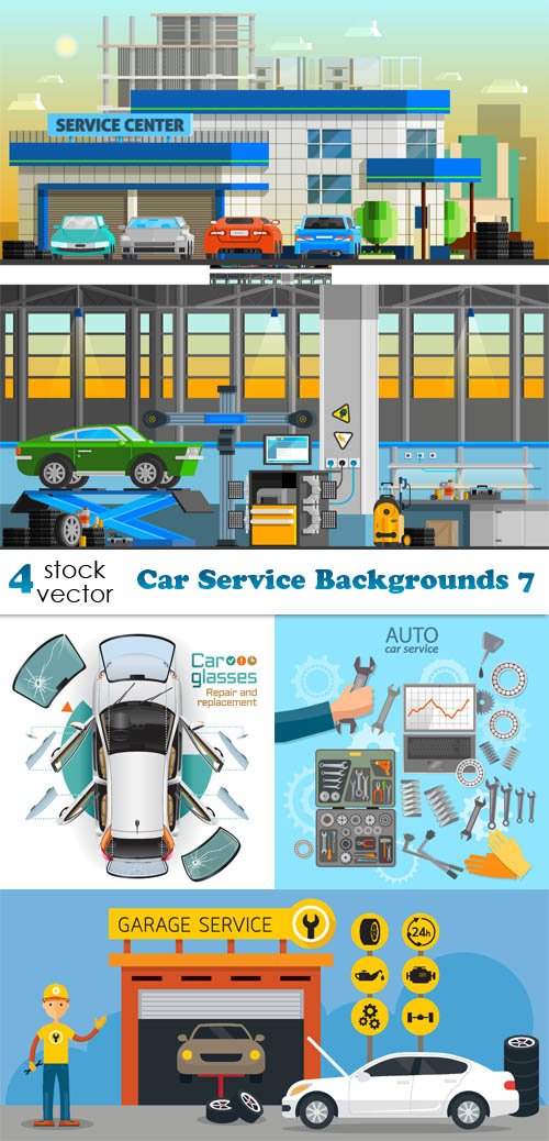 Vectors - Car Service Backgrounds 7