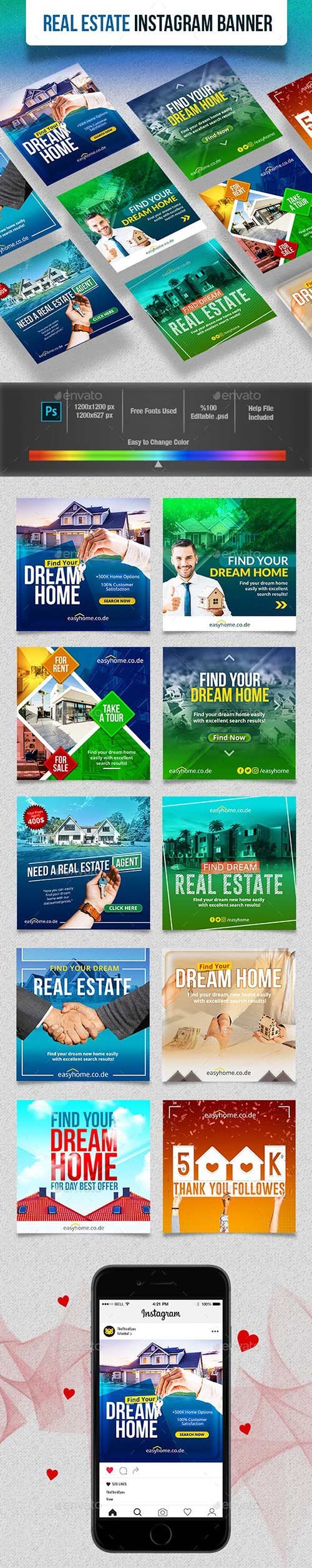 GraphicRiver - Real Estate Instagram Banner 23102118