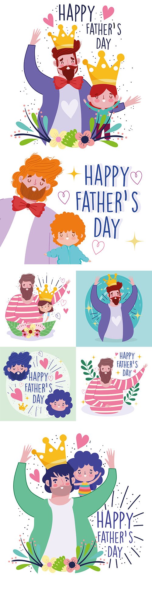 Happy Father 's Day design greeting card and banner 4