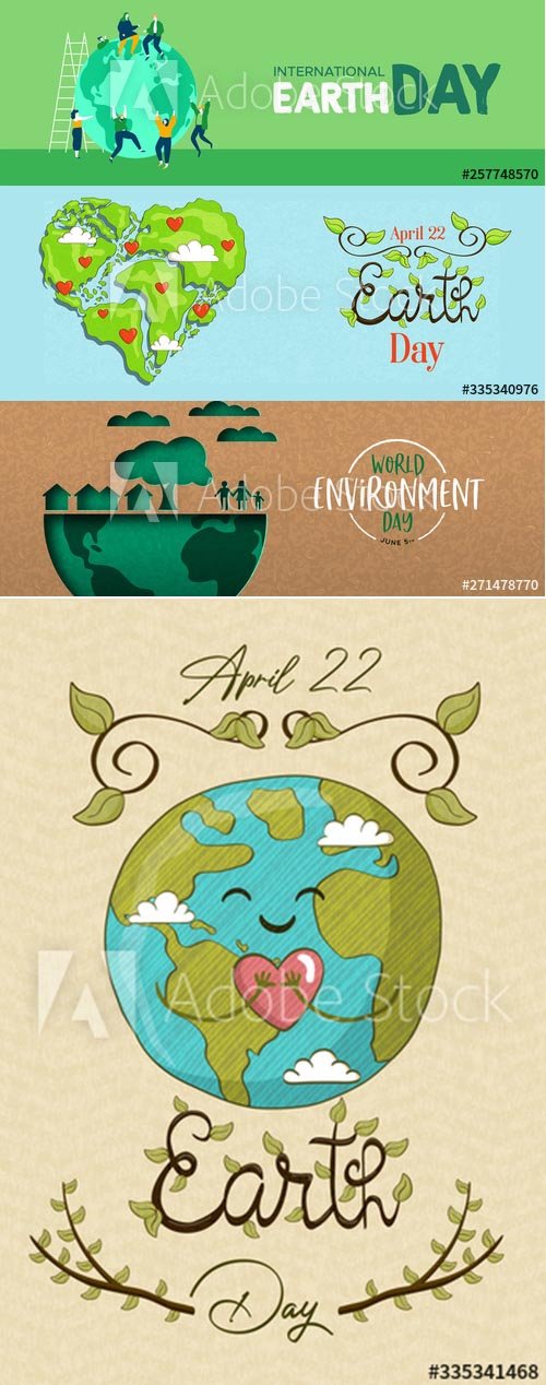 International Earth Day Illustrations