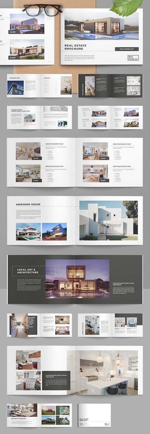 Landscape Real Estate Brochure Layout 350352118