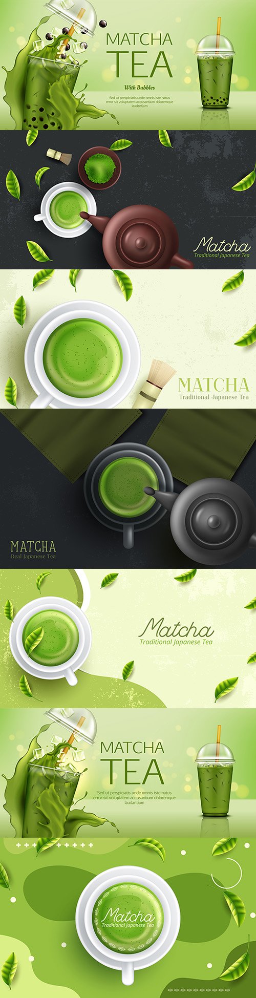 Green matte drink and tea accessories Japanese ceremony