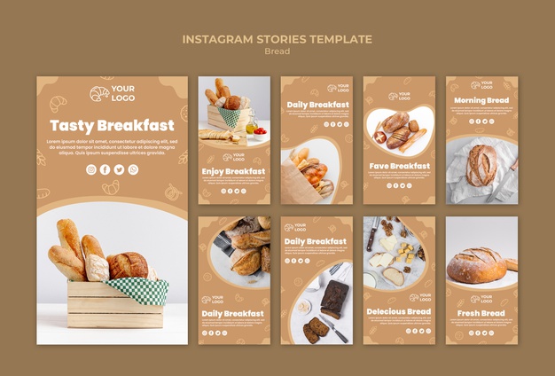 Bread instagram stories template