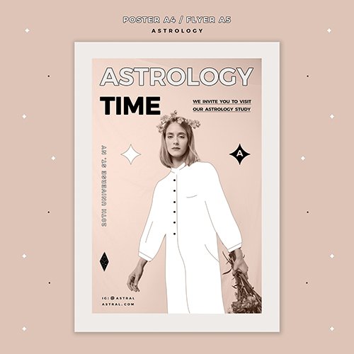 Flyer template for astrology