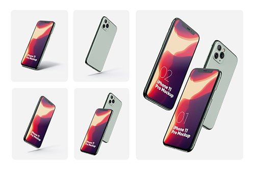 iPhone 11 Pro Set Mockups