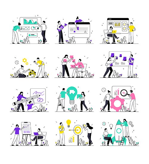 Startup & Strategy Illustration Kit