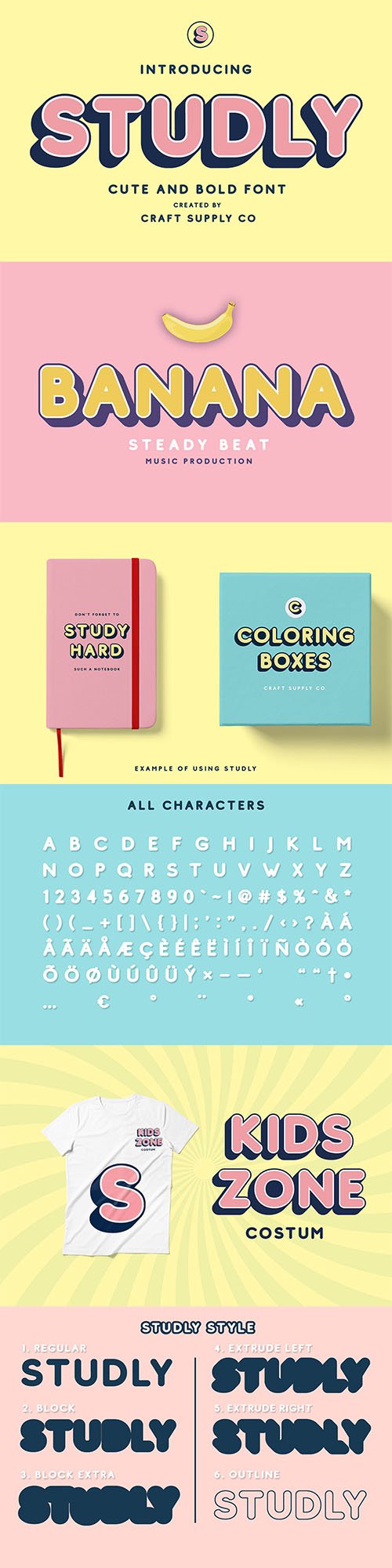 Studly - Layered Font Family