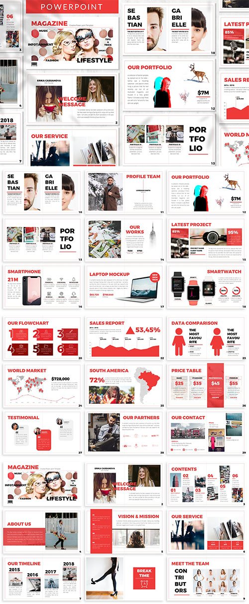 Magazine - Business PowerPoint, Keynote, Google Slides Templates