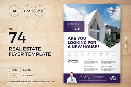 Real Estate Flyer Template 74 - Slidewerk