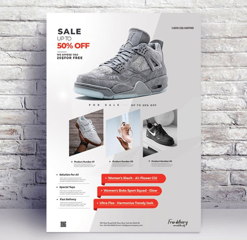 Shoe Sale - Flyer psd template