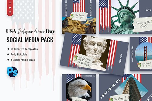 USA Independence Day Social Media Template