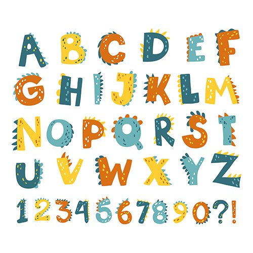 Dino alphabet numbers
