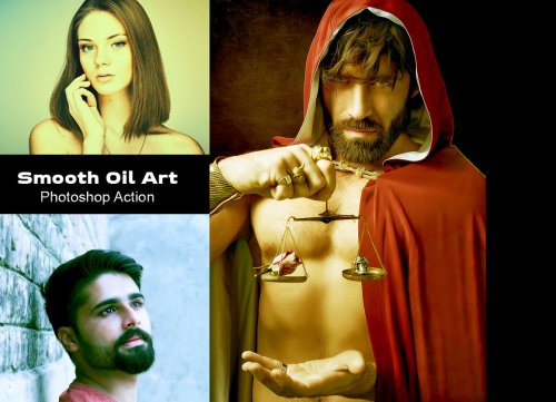Smooth Oil Art Photoshop Action 4934479