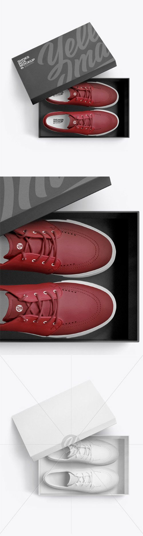 Sneakers Shoes w/ Box Mockup 60996