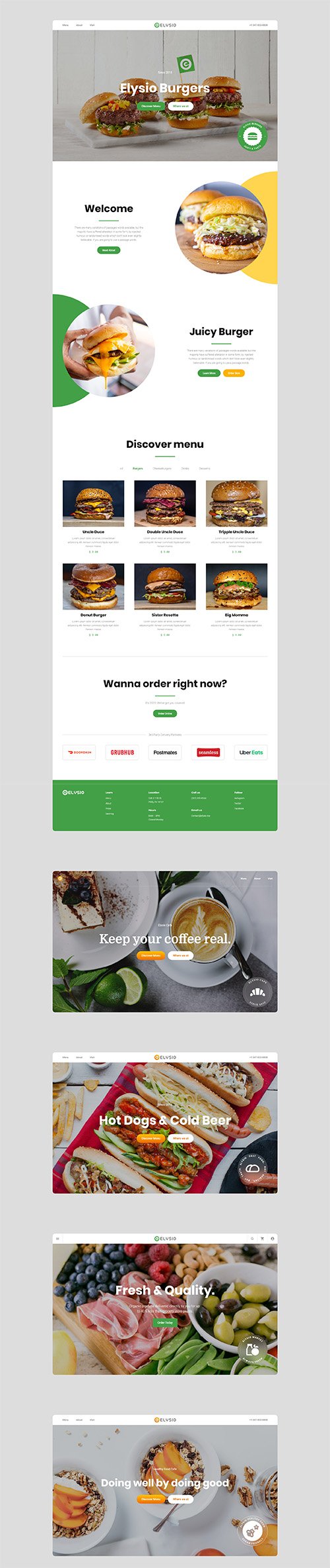 Elysio - Food Web UI Kit