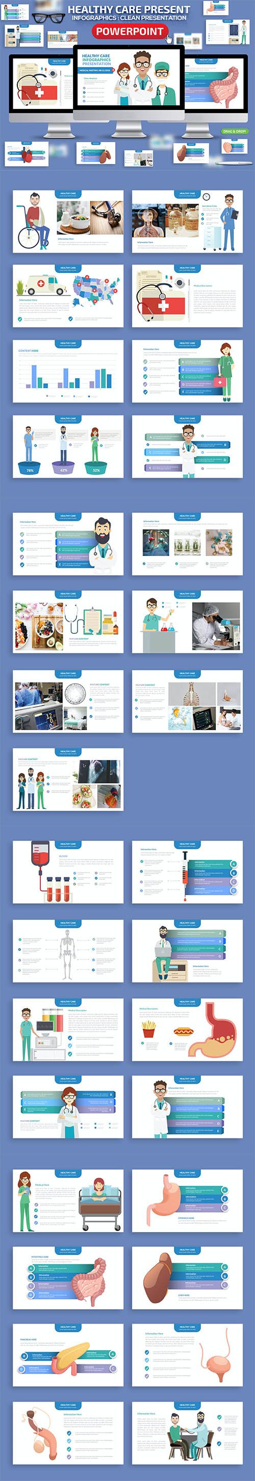 Healthy Infographics Powerpoint and Keynote