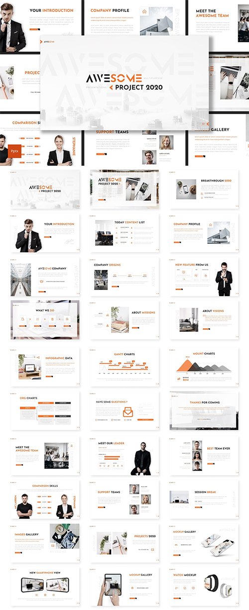 Awesome - PowerPoint, Keynote, Google Slides Templates
